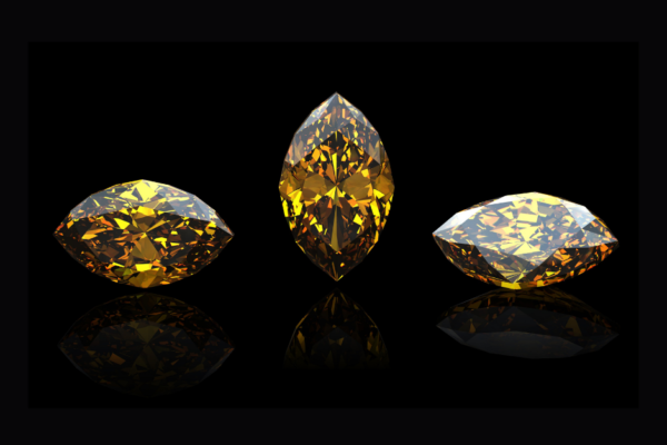 An example of unmounted citrine jewels ready for valuation.